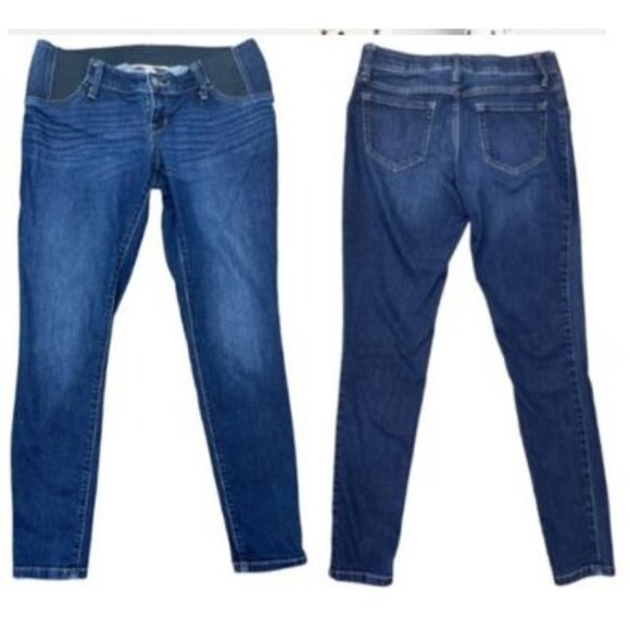 Isabel Maternity by Ingrid Womens Under Belly Skinny Maternity Jeans Blue Sz 14 - Picture 2 of 13